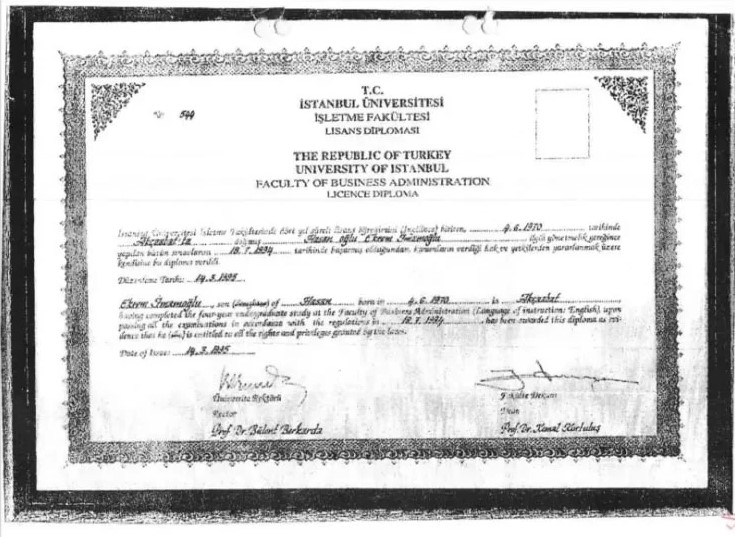 Imamoglu Diploma-2