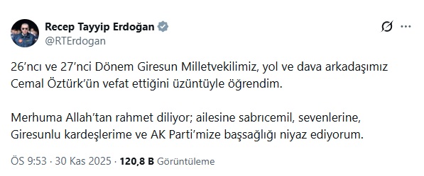 Erdoğan Ak Parti Giresun Taziye