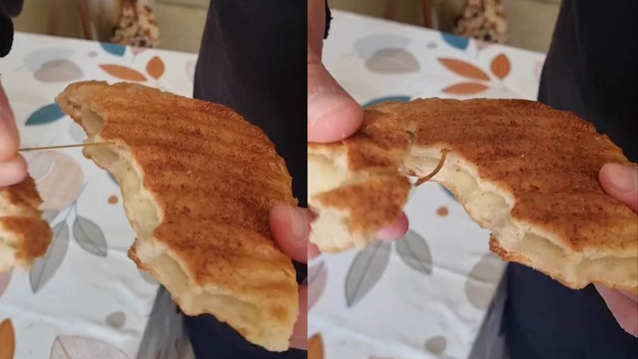Sahurda neye uğradığını şaşırdı! Ekmeğin içinden bakın ne çıktı…