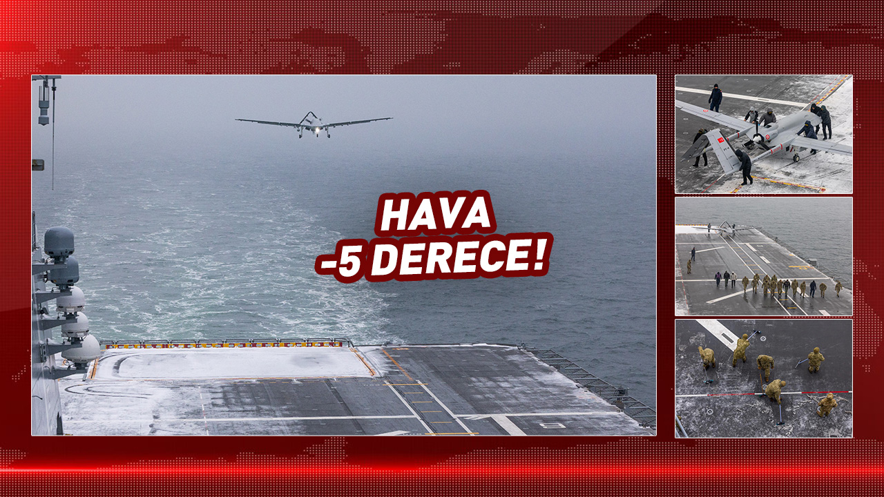 Hava -5 derece! NATO tatbikatında Bayraktar TB3 şov