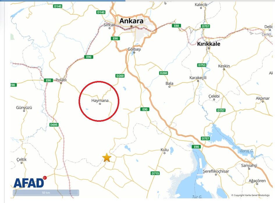 Ankara Deprem Haymana Sondakika