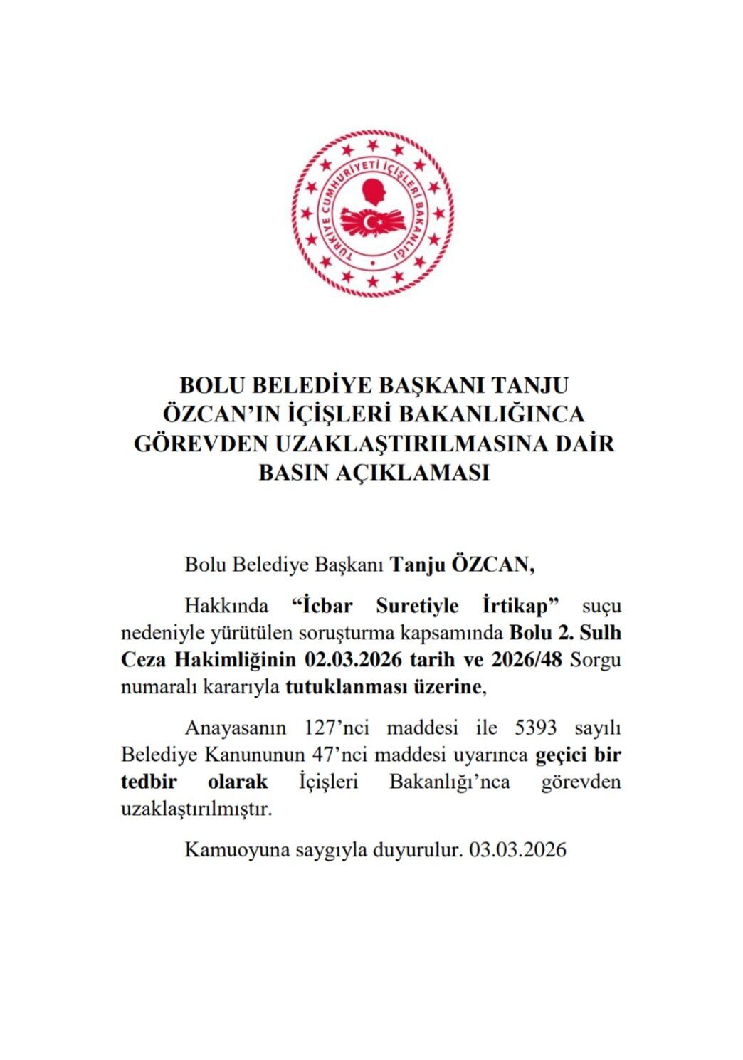 Bolu Tanju Özcan