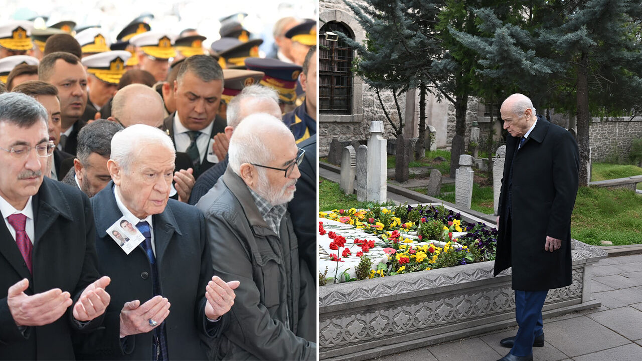 Devlet Bahçeli şehitlere veda etti! Yazıcıoğlu'nun kabrini ziyaret etti