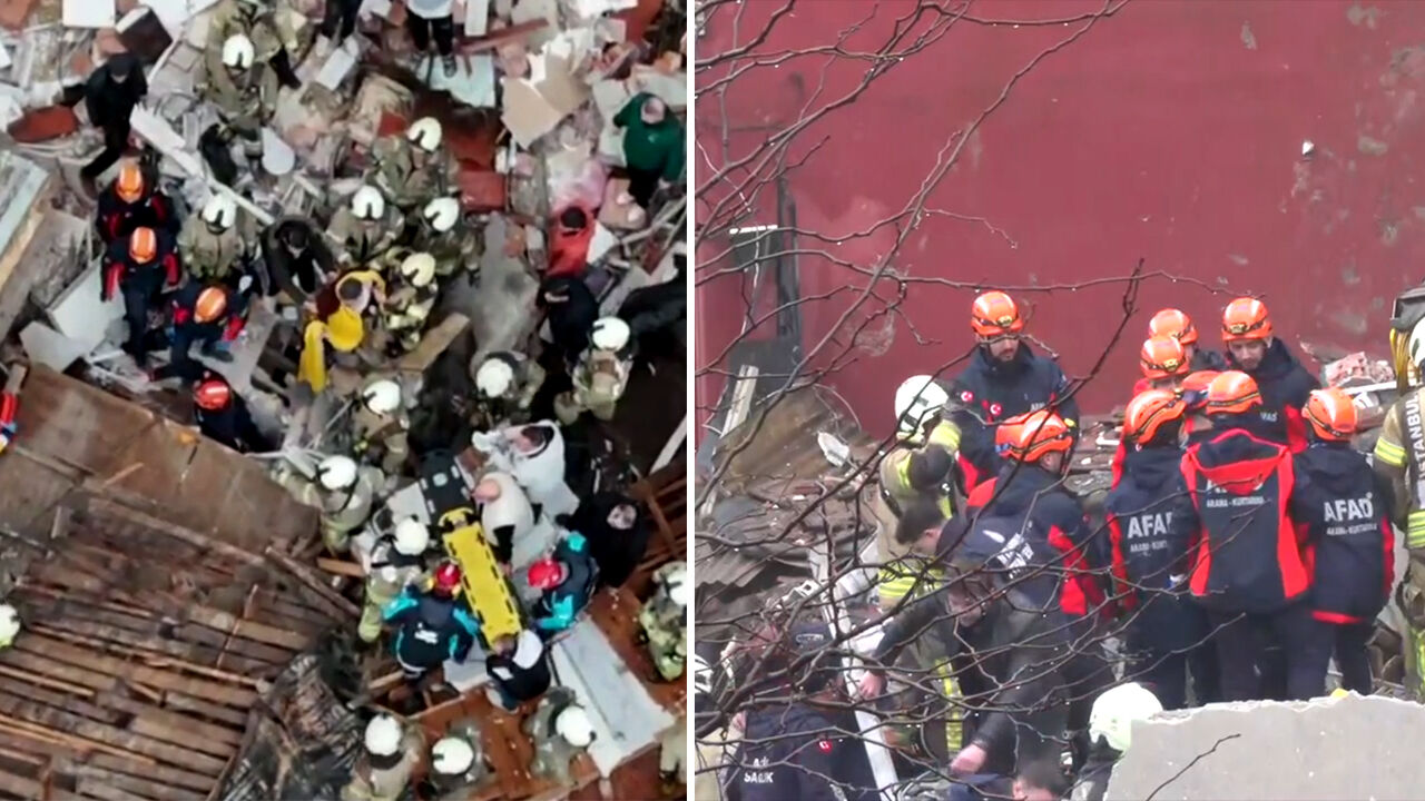 İstanbul Fatih'te bina çöktü!