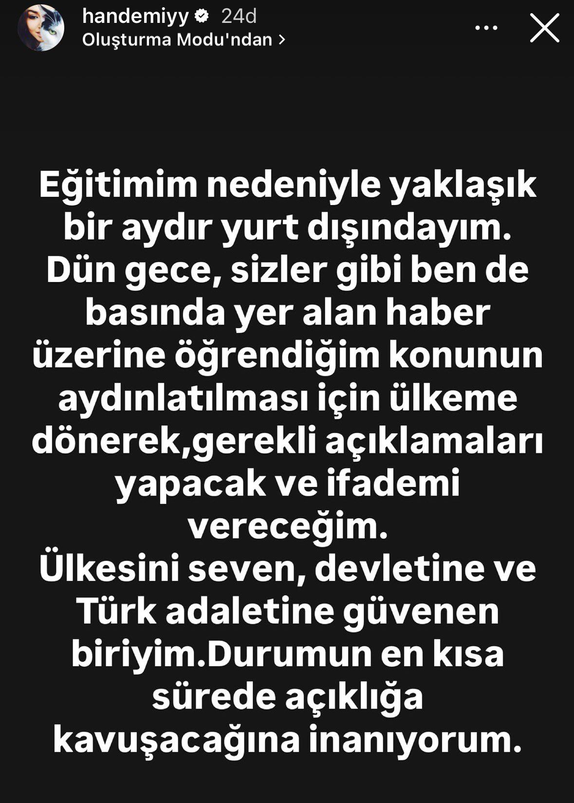 Hande Ercel Aciklama-1