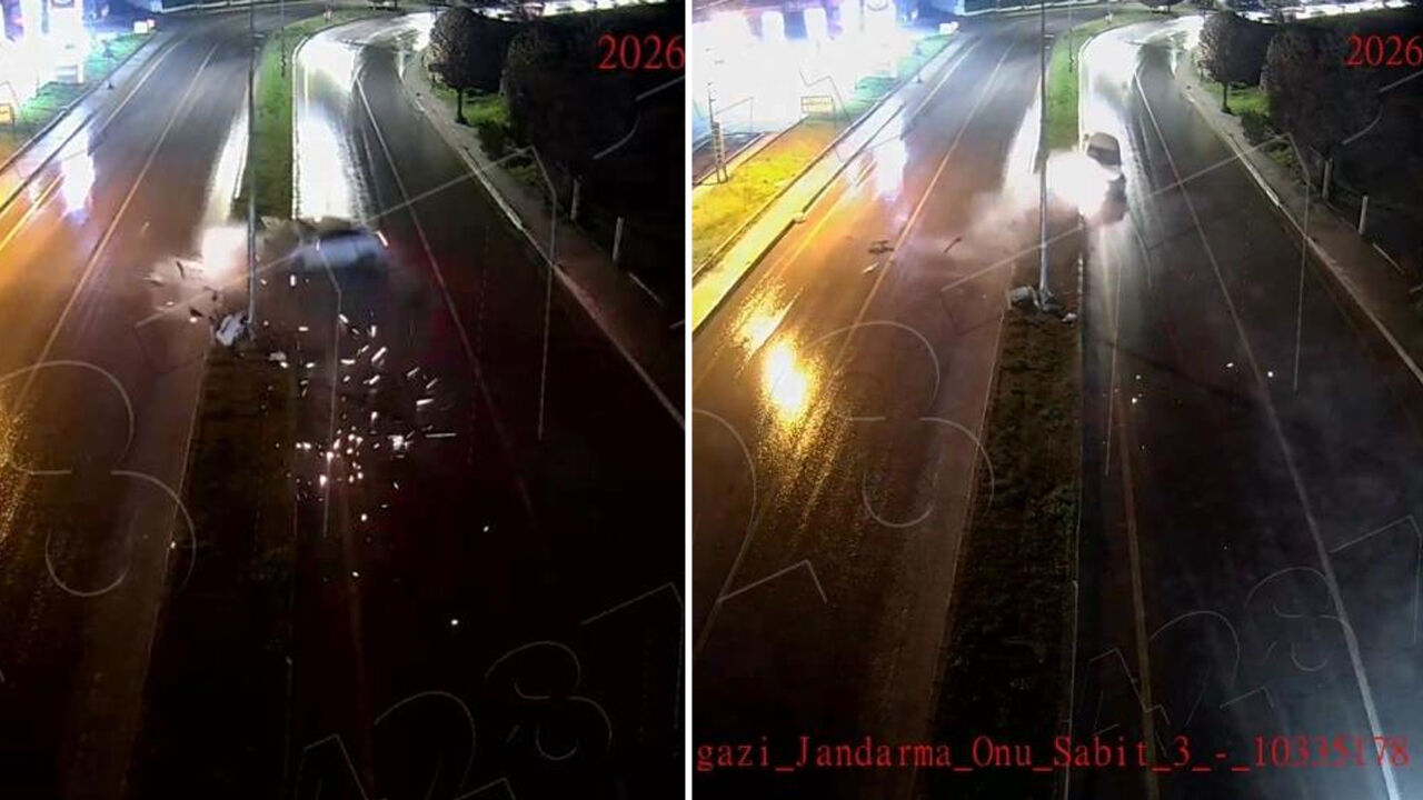 Malatya’da feci kaza! Kontrolden çıkan araç refüje çarptı