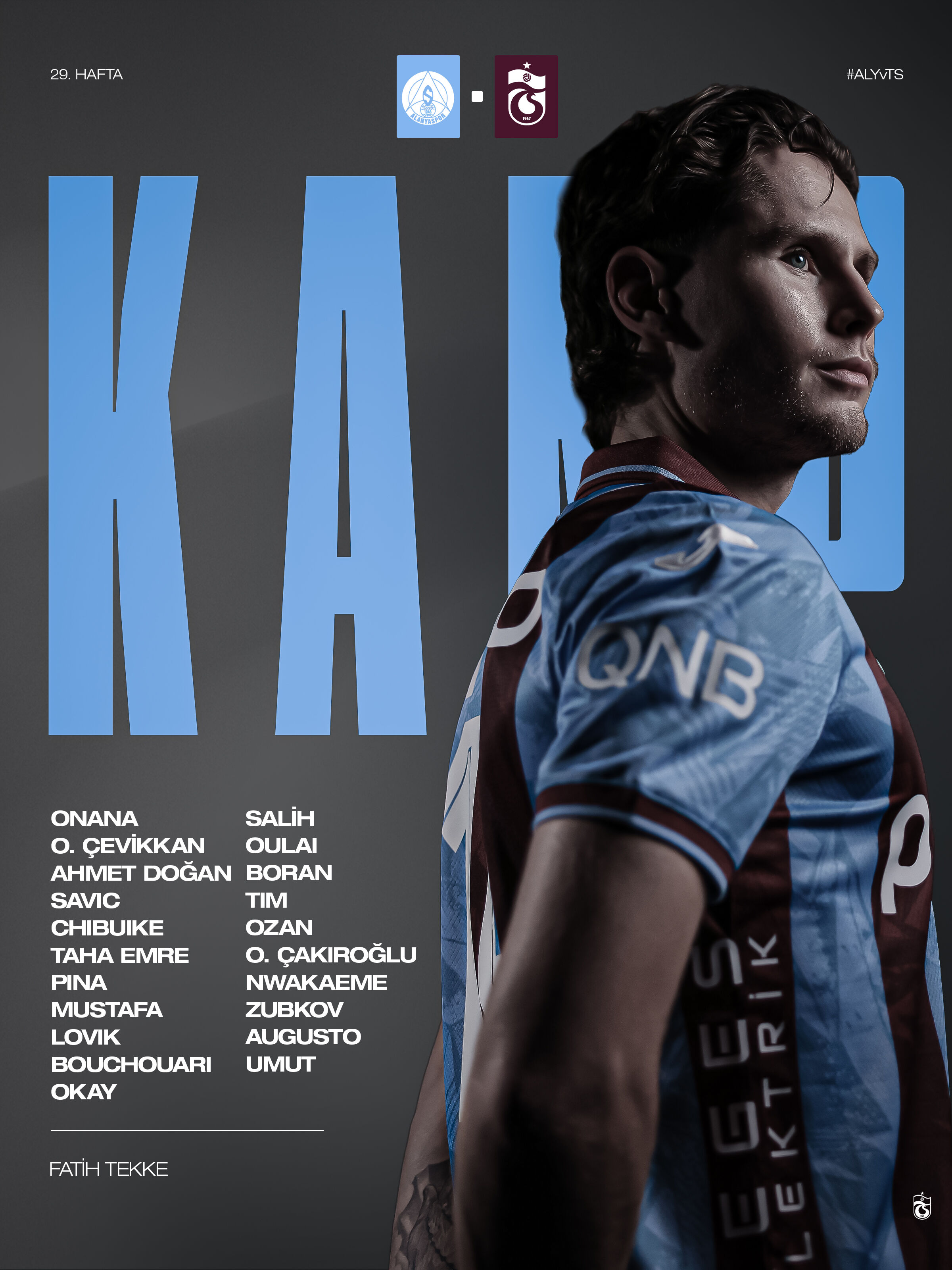 Trabzonspor Mac Kadrosu