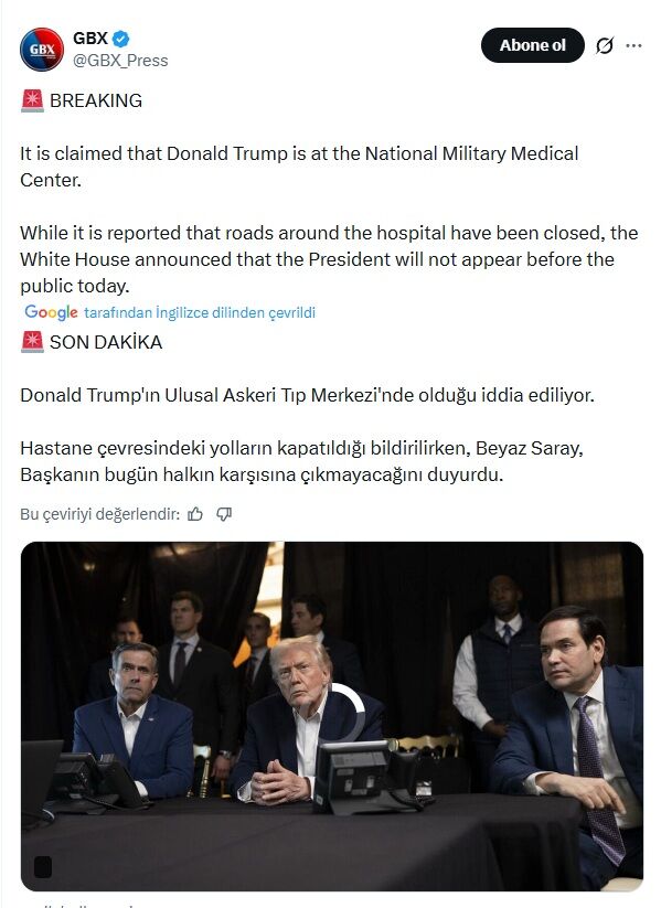 Trump Hastane Sondakika Flaş Abd (4)