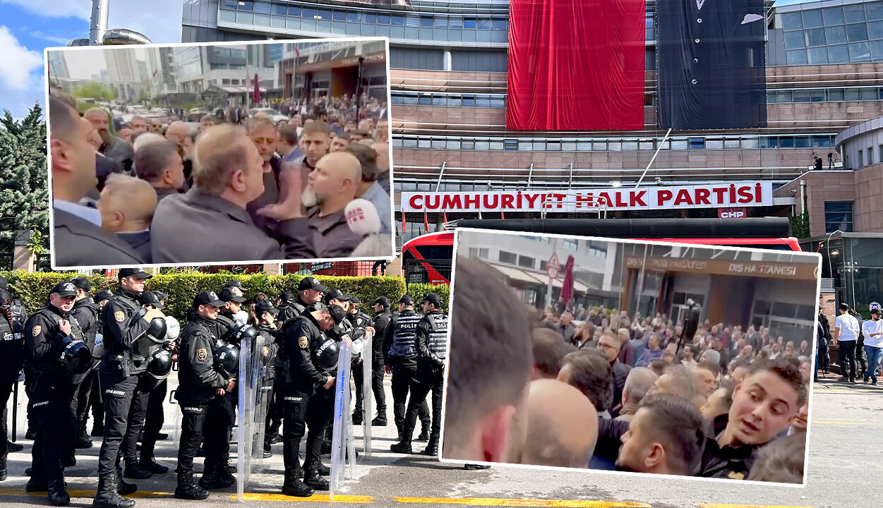CHP Genel Merkezi'nde tekme tokatlı kavga!