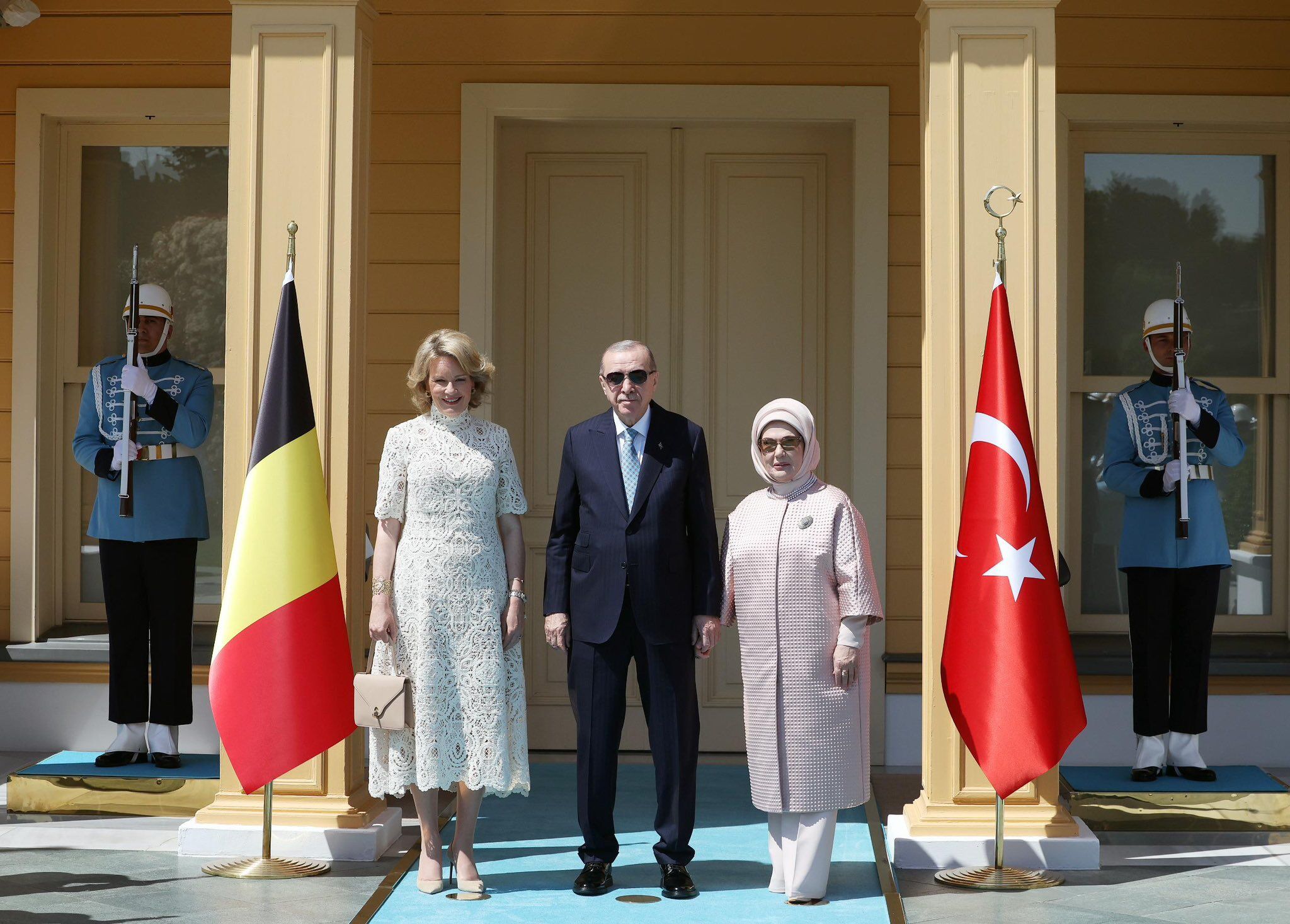Erdoğan, Belçika Kraliçesi Mathilde ile görüştü