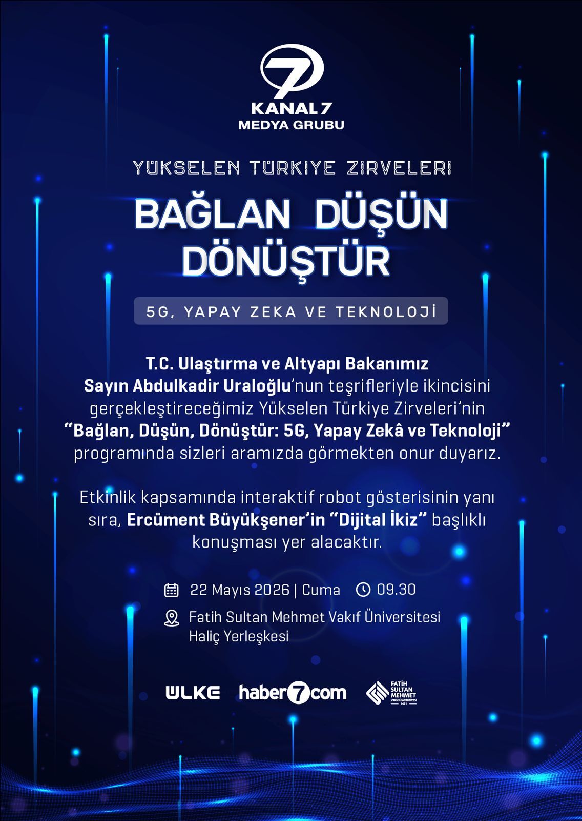 Kanal 7 Medya Grubu Yükselen Türkiye Zirveleri Altyapı Bakanı Abdulkadir Uraloğlu (1)