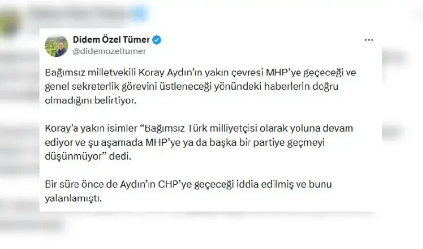 Koray Aydın Mhp Iddia Haber
