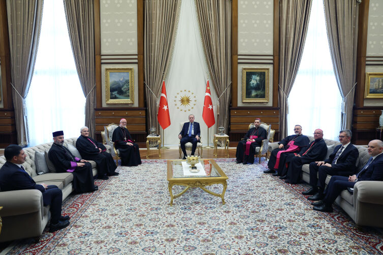 Erdoğan Külliyede Kabul Etti (1)