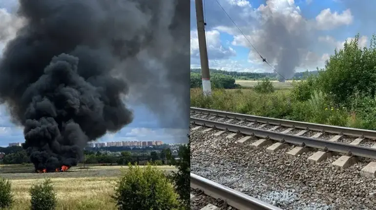 Rusya'da başkentte savaş uçağı düştü!