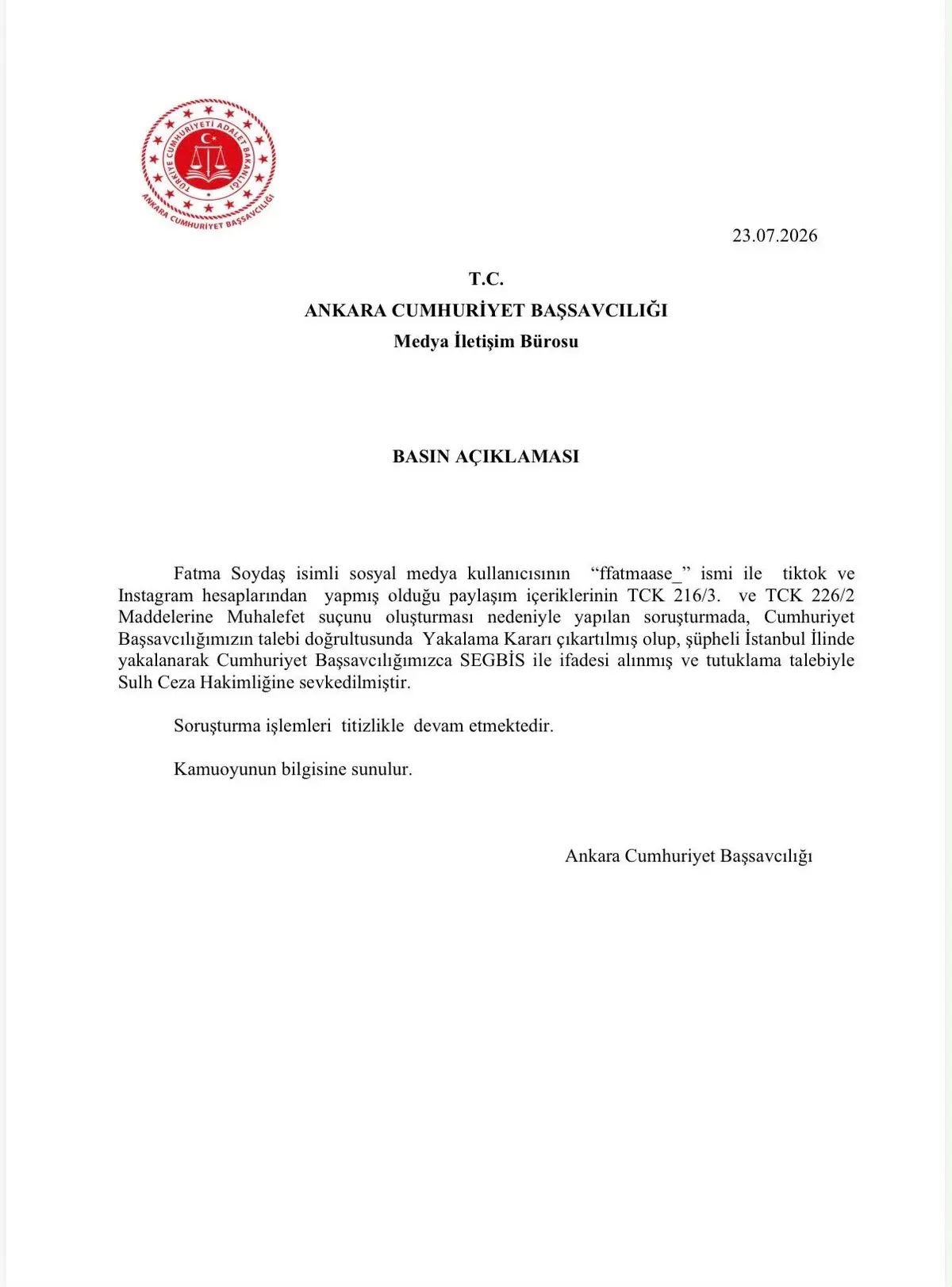 Sosyal Medya Fenomeni Fatma Soydaş Tutuklandı (1)