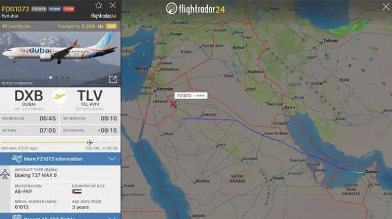 Son dakika: Dubai-Tel Aviv Uçağında kaçırılma alarmı